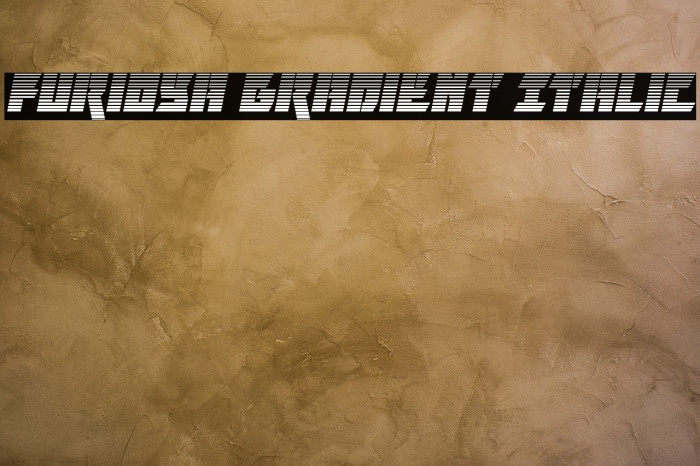 Furiosa Gradient Italic Font examples