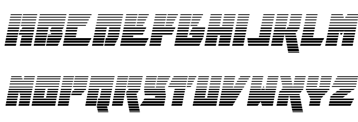 Furiosa Gradient Italic Font LOWERCASE