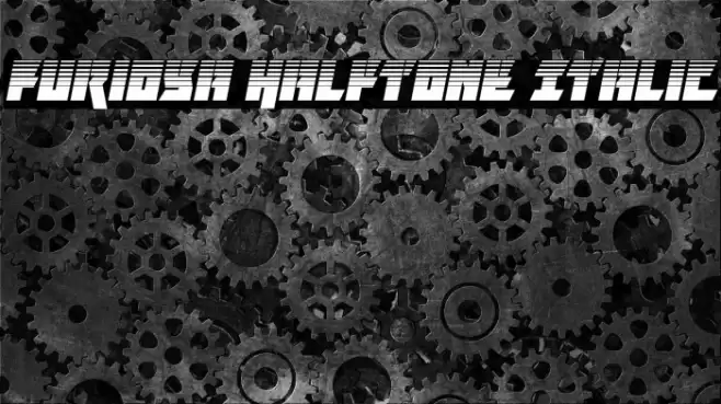 Furiosa Halftone Italic Font examples