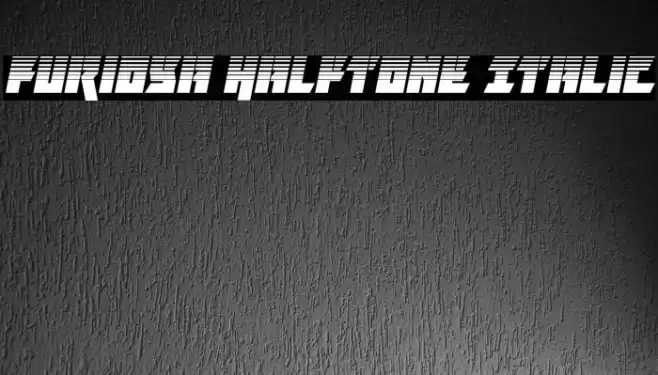 Furiosa Halftone Italic Font examples