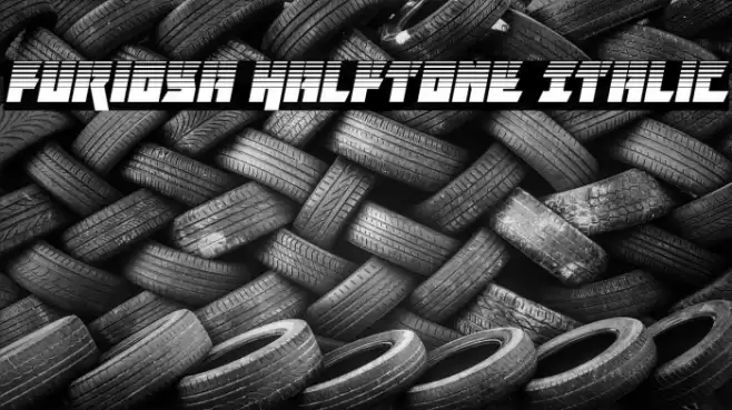 Furiosa Halftone Italic Font examples