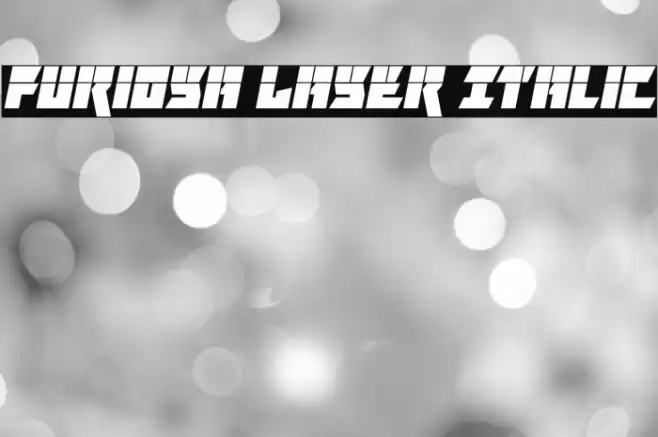 Furiosa Laser Italic Font examples