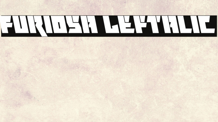 Furiosa Leftalic Font examples