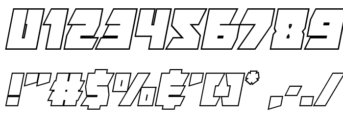 Furiosa Outline Italic Font OTHER CHARS