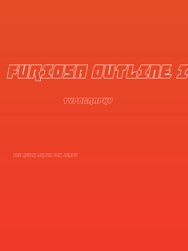 Furiosa Outline Italic Poster