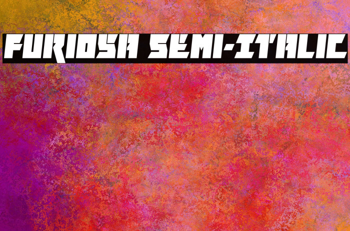 Furiosa Semi-Italic Font examples