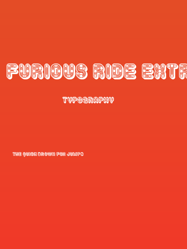 Furious Ride Extravagant Regular Poster