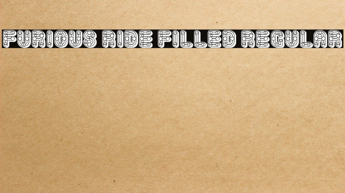 Furious Ride Filled Regular Font examples