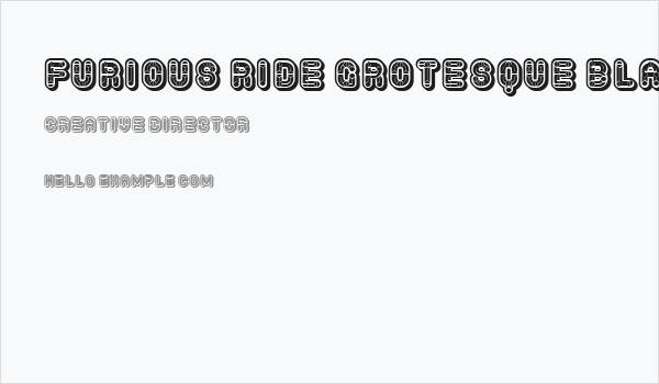 Furious Ride Grotesque Black Regular Business Card