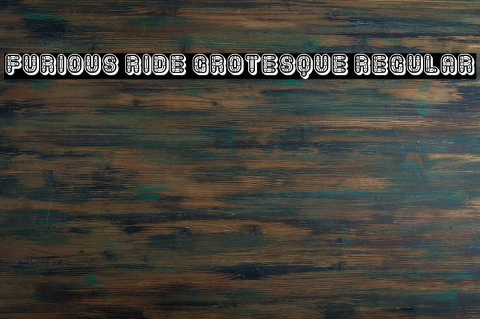 Furious Ride Grotesque Regular Font examples
