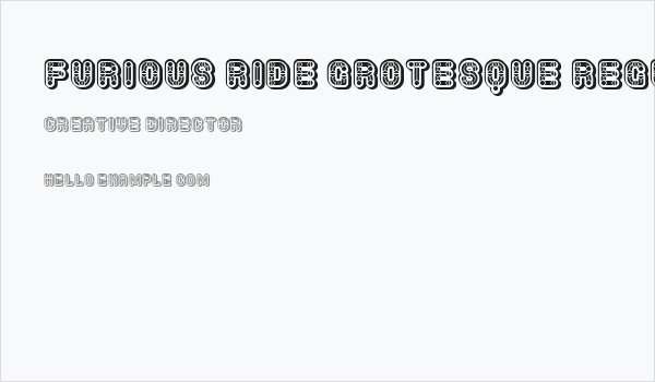 Furious Ride Grotesque Regular Business Card