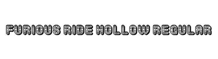 Furious Ride Hollow Regular Font