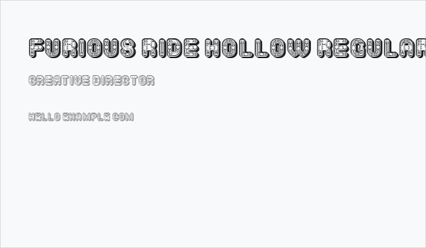 Furious Ride Hollow Regular Business Card