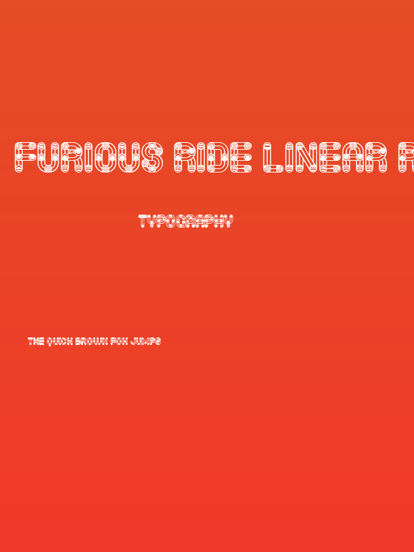 Furious Ride Linear Regular Poster