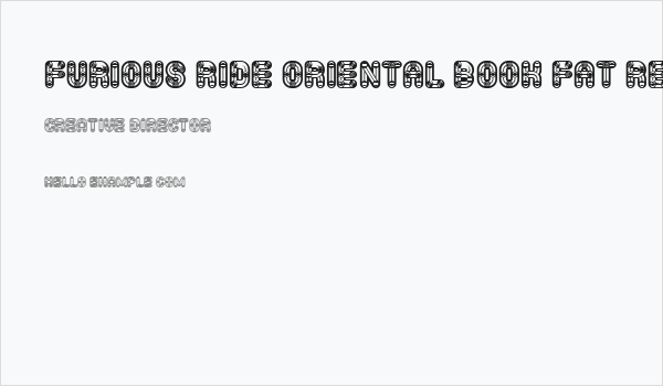 Furious Ride Oriental Book Fat Regular Business Card
