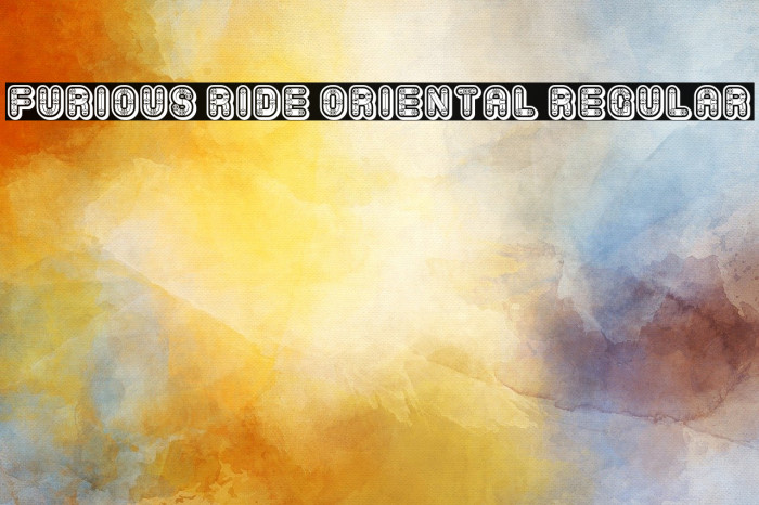 Furious Ride Oriental Regular Fonte examples