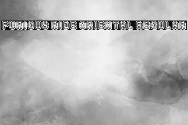 Furious Ride Oriental Regular Font examples