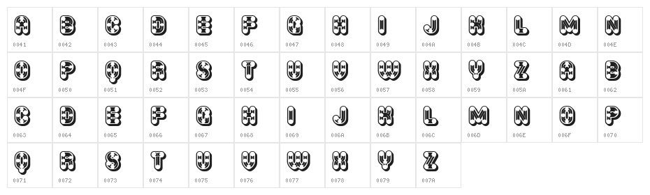 Furious Ride Spotty Regular Character Map