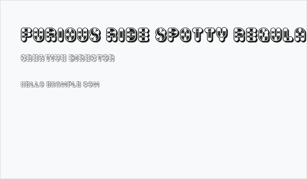 Furious Ride Spotty Regular Business Card