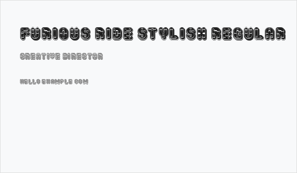 Furious Ride Stylish Regular Business Card