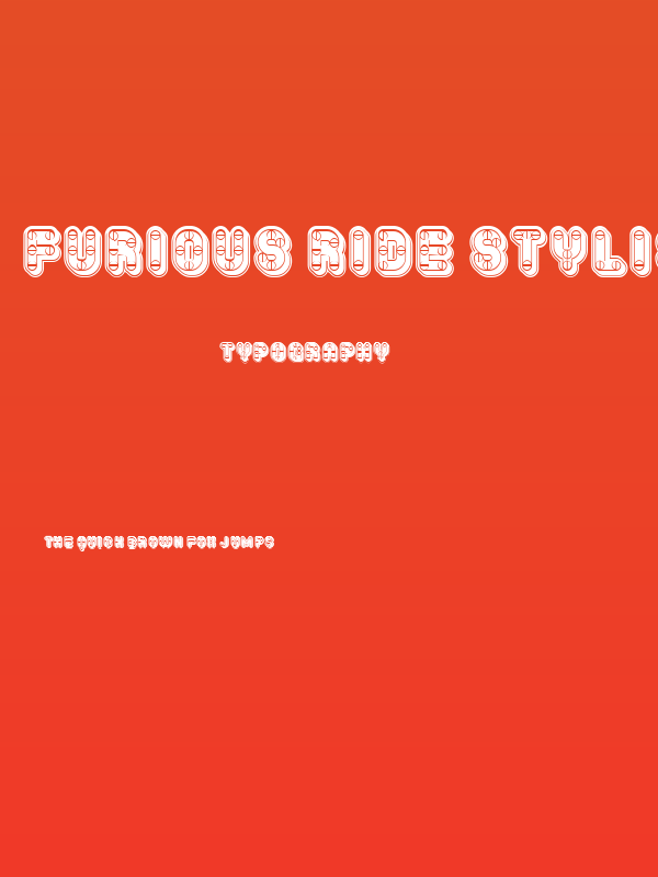 Furious Ride Stylish Regular Poster