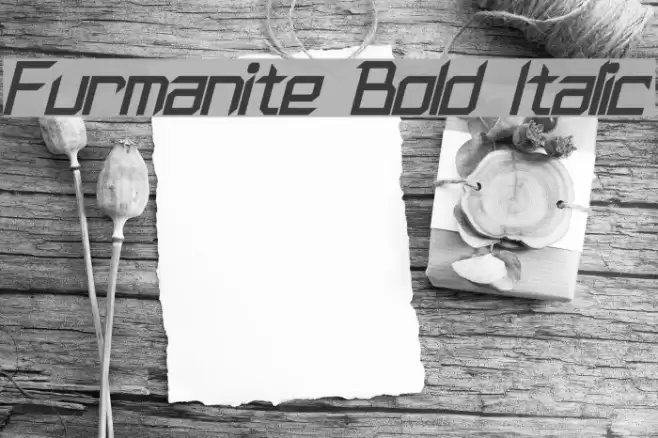 Furmanite Bold Italic Font examples