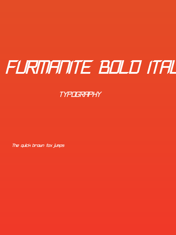 Furmanite Bold Italic Poster