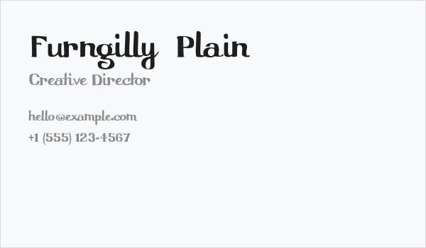 Furngilly  Plain Business Card