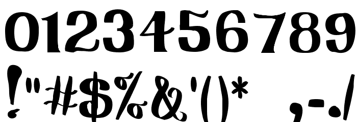 Furngilly Simplified Font OTHER CHARS