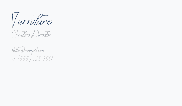 Furniture Business Card