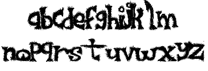FurrySack Font LOWERCASE