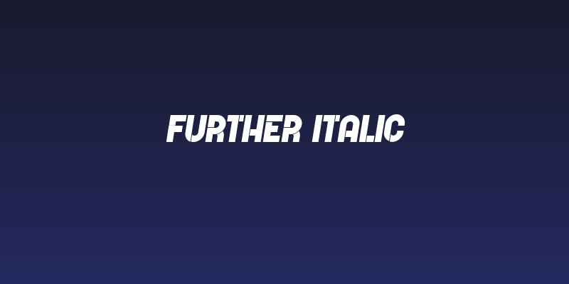 Further Italic Social Header