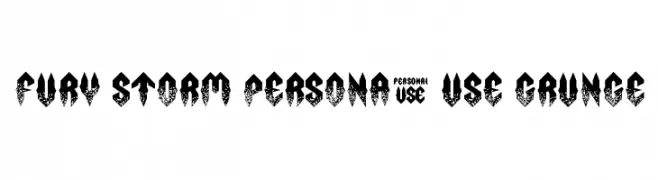 Fury Storm Personal Use Grunge  Free Fonts Download
