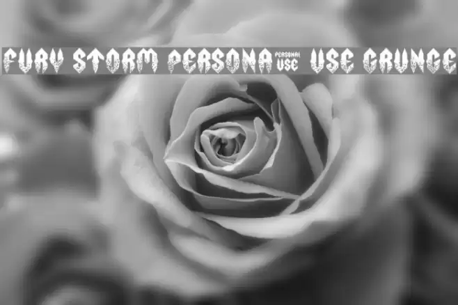 Fury Storm Personal Use Grunge Font examples
