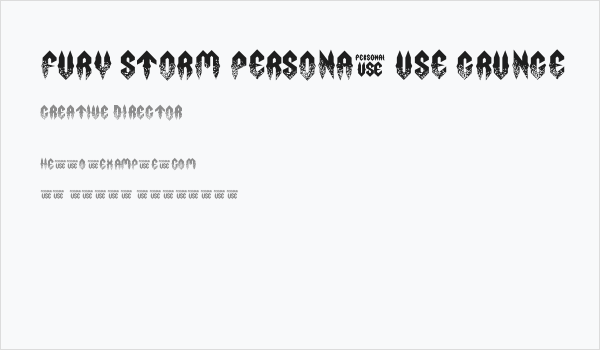 Fury Storm Personal Use Grunge Business Card