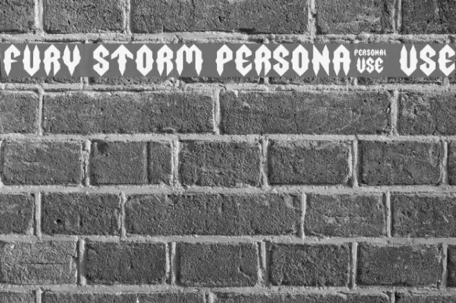 Fury Storm Personal Use Schriftart examples