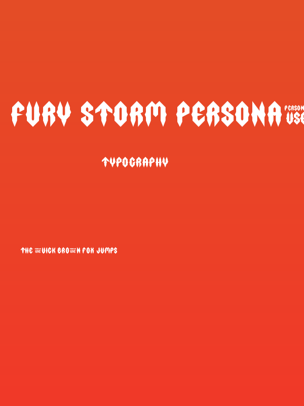 Fury Storm Personal Use Poster