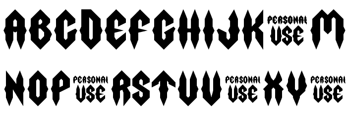 Fury Storm Personal Use Schriftart Kleinbuchstaben