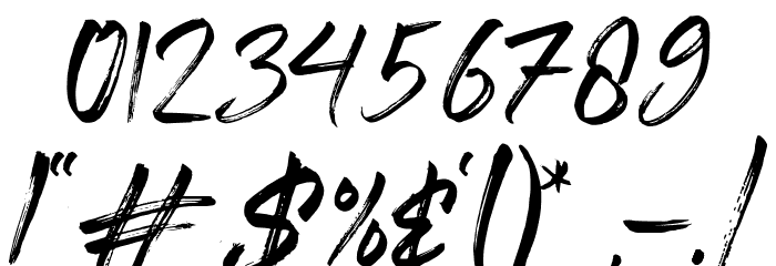 Fusha Brush Font OTHER CHARS