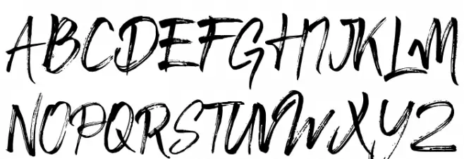 Fusha Brush Font Litere mari