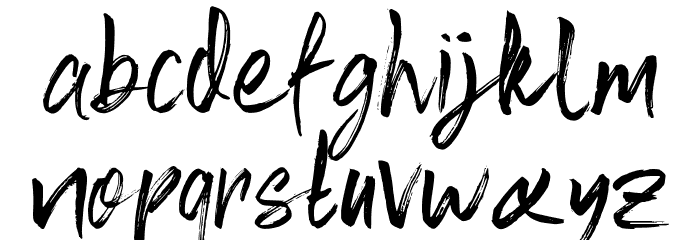 Fusha Brush Font LOWERCASE