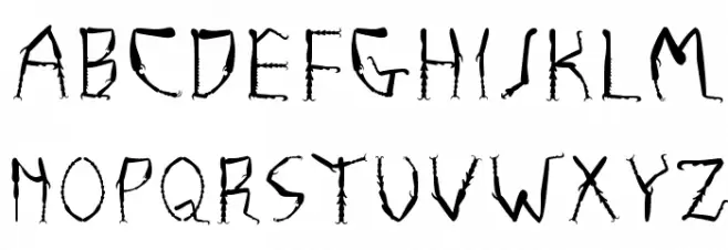 Fushi RegularE Caratteri MAIUSCOLE