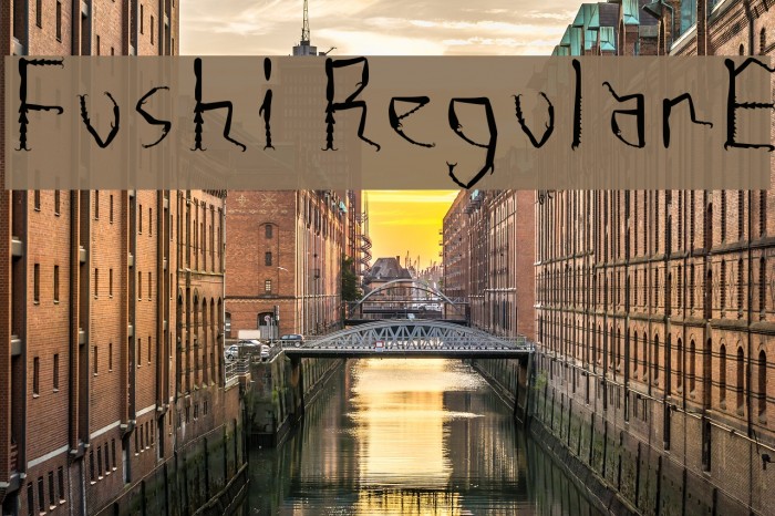 Fushi RegularE Font examples