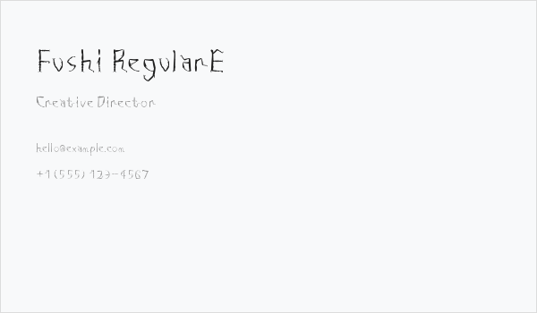 Fushi RegularE Business Card