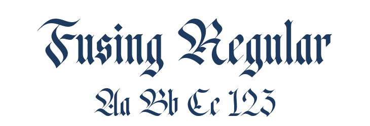 Fusing Regular Font Preview