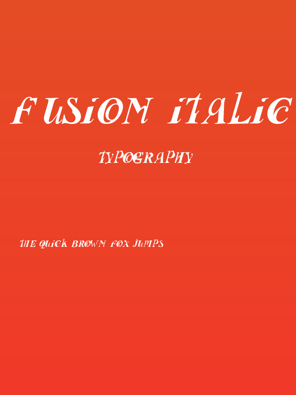 Fusion Italic Poster