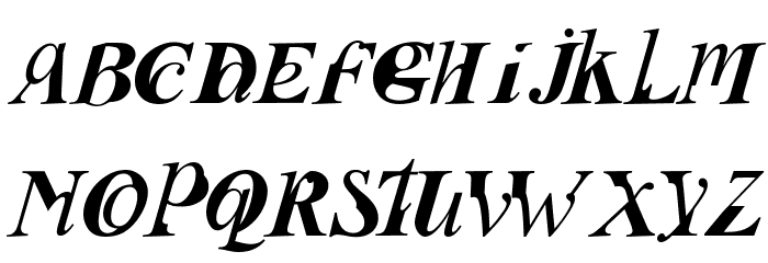 Fusion Italic Font LOWERCASE