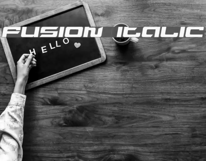 Fusion Italic Font examples