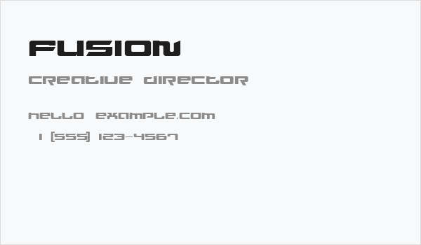 Fusion Business Card