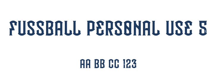 Fussball Personal Use 5 Font Preview